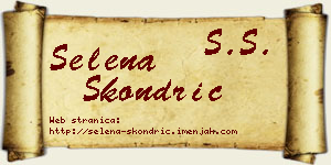 Selena Škondrić vizit kartica